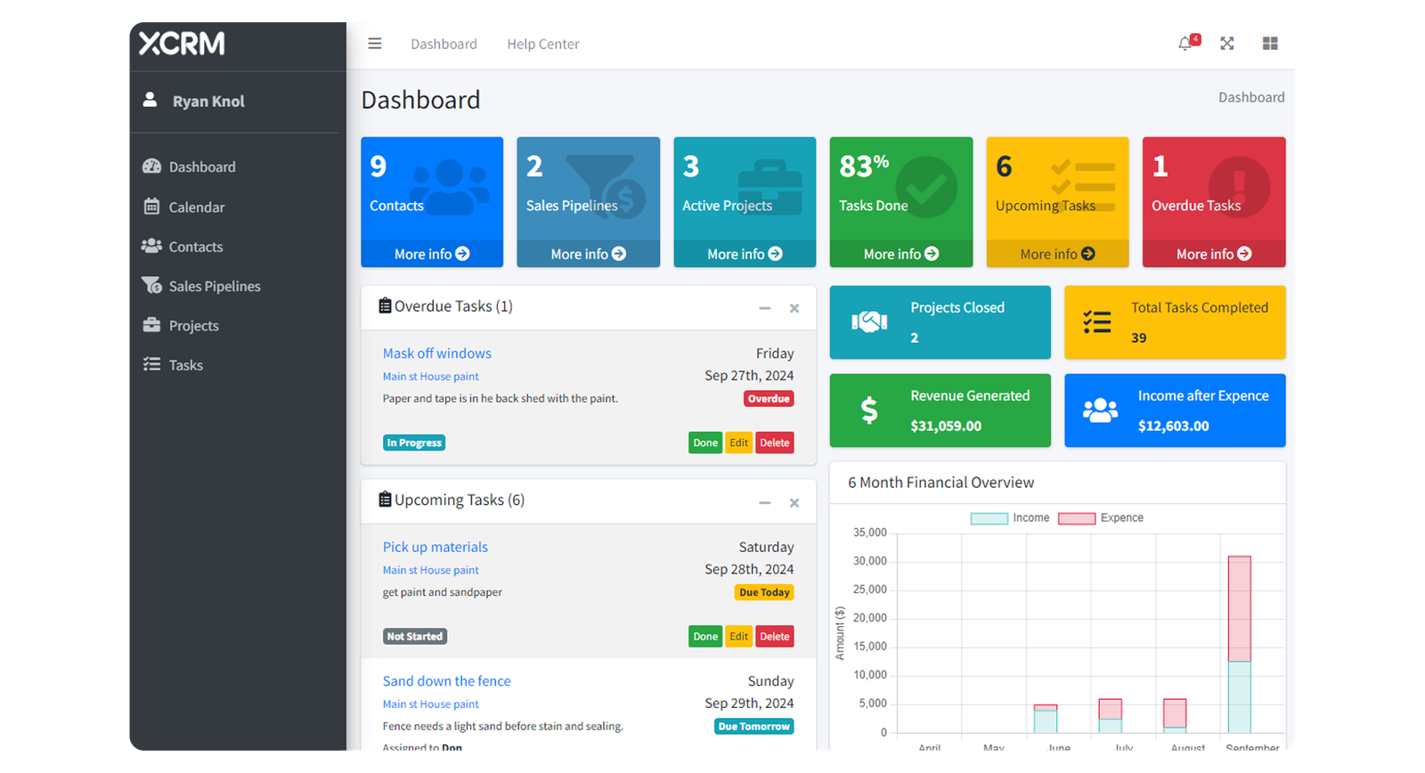 crm for small business screenshot